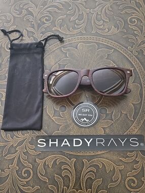Shady Rays Polarized Sunglasses - Brown Frame, Black Lenses